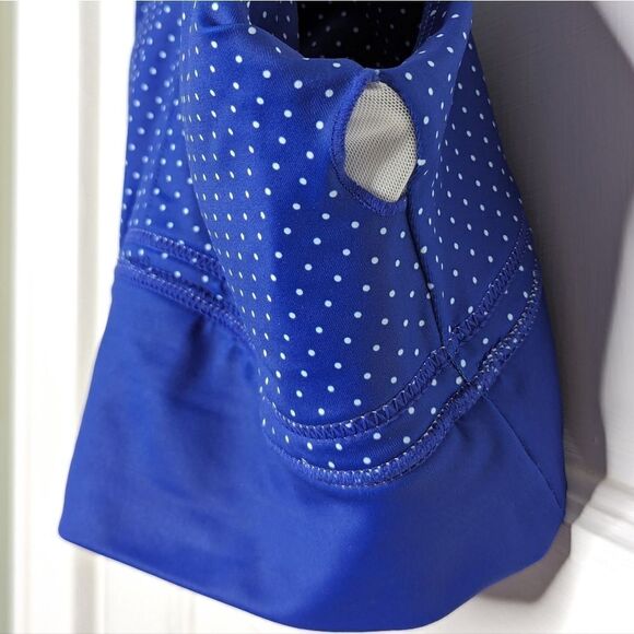 WILO Royal Blue White Polkadot Sports Bra size L - Picture 3 of 11
